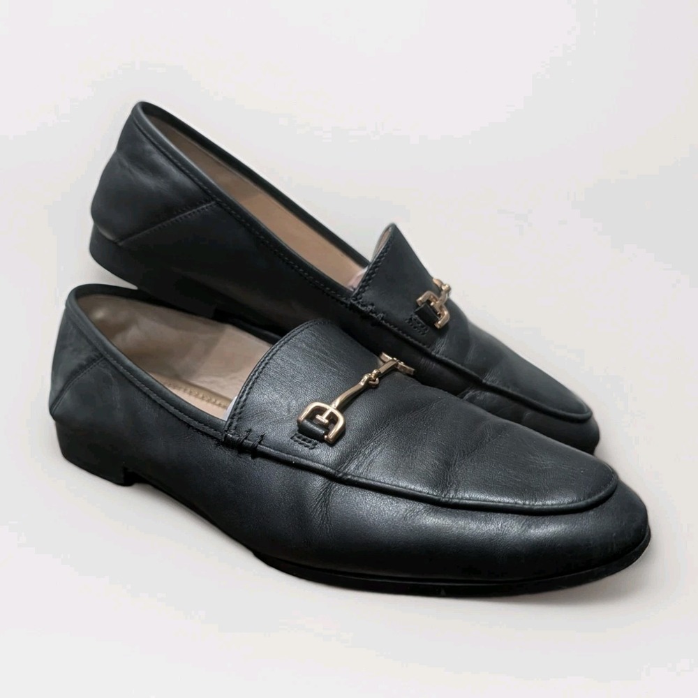 Sam Edelman Loraine Bit Dress Loafer Soft Leather Size 7 Black Old Money Preppy